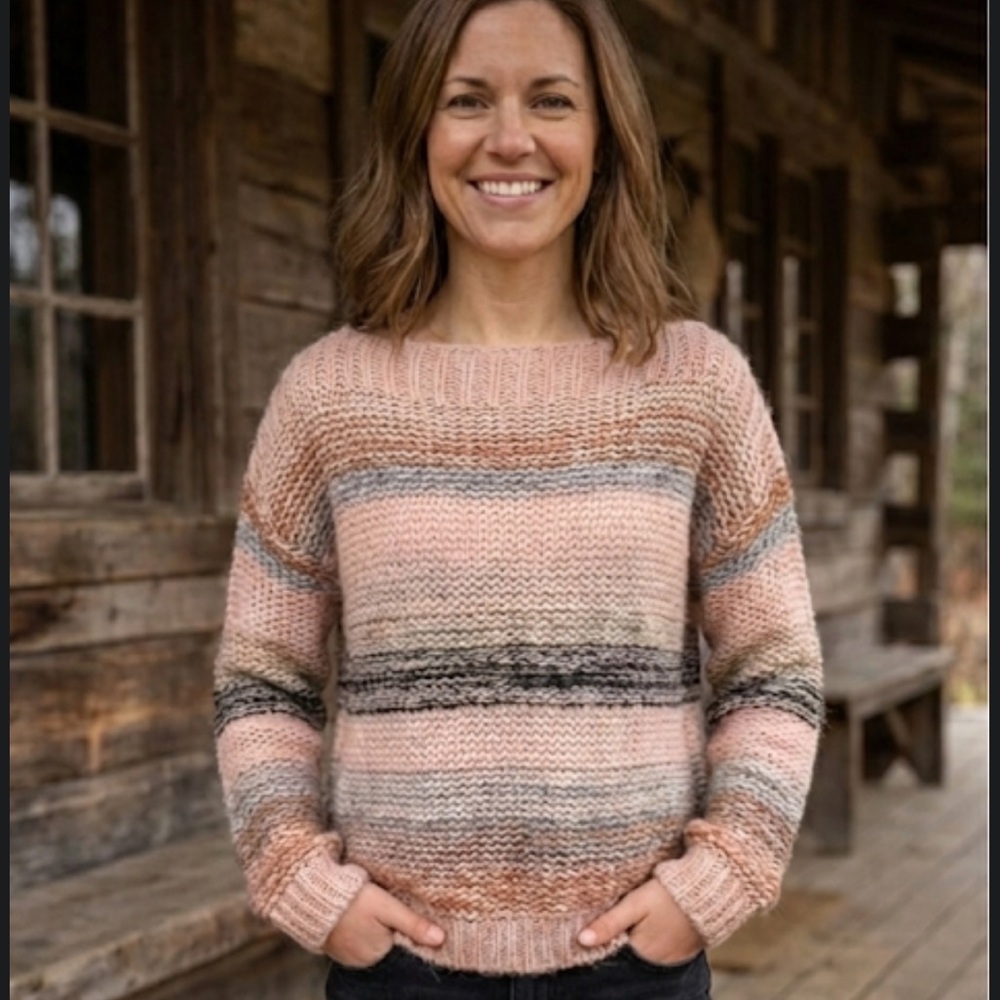 Numph‎ Striped New Charlie Wool Blend Sweater Size M